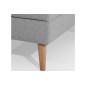 Canapé d'angle convertible ASSIA en tissu de qualité 5 places, gris, angle droit (vu de face) Canapé d'angle convertible ASSIA en tissu de qualité 5 places, gris, angle droit (vu de face)