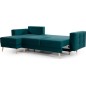 Canapé d'angle convertible - ASSIA VELOURS - en tissu de qualité 5 places, vert, angle gauche (vu de face) Canapé d'angle convertible - ASSIA VELOURS - en tissu de qualité 5 places, vert, angle gauche (vu de face)