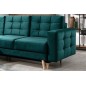 Canapé d'angle convertible - ASSIA VELOURS - en tissu de qualité 5 places, vert, angle gauche (vu de face) Canapé d'angle convertible - ASSIA VELOURS - en tissu de qualité 5 places, vert, angle gauche (vu de face)