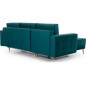 Canapé d'angle convertible - ASSIA VELOURS - en tissu de qualité 5 places, vert, angle gauche (vu de face) Canapé d'angle convertible - ASSIA VELOURS - en tissu de qualité 5 places, vert, angle gauche (vu de face)