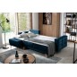 Canapé d'angle convertible ASSIA VELOURS - en tissu de qualité 5 places, bleu foncé, angle gauche (vu de face) Canapé d'angle convertible ASSIA VELOURS - en tissu de qualité 5 places, bleu foncé, angle gauche (vu de face)