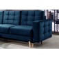 Canapé d'angle convertible ASSIA VELOURS - en tissu de qualité 5 places, bleu foncé, angle gauche (vu de face) Canapé d'angle convertible ASSIA VELOURS - en tissu de qualité 5 places, bleu foncé, angle gauche (vu de face)