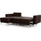 Canapé d'angle convertible ASSIA VELOURS - en tissu de qualité 5 places, marron foncé, angle gauche (vu de face) Canapé d'angle convertible ASSIA VELOURS - en tissu de qualité 5 places, marron foncé, angle gauche (vu de face)