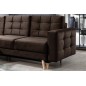 Canapé d'angle convertible ASSIA VELOURS - en tissu de qualité 5 places, marron foncé, angle gauche (vu de face) Canapé d'angle convertible ASSIA VELOURS - en tissu de qualité 5 places, marron foncé, angle gauche (vu de face)