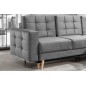 Canapé d'angle convertible ASSIA VELOURS - en tissu de qualité 5 places, gris, angle droit (vu de face) Canapé d'angle convertible ASSIA VELOURS - en tissu de qualité 5 places, gris, angle droit (vu de face)