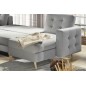 Canapé panoramique convertible - ASMA - en tissu de qualité 7 places, gris, méridienne à droite et angle à gauche (vu de face) Canapé panoramique convertible - ASMA - en tissu de qualité 7 places, gris, méridienne à droite et angle à gauche (vu de face)