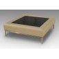 Table basse en simili cuir italien PALOMA, beige Table basse en simili cuir italien PALOMA, beige