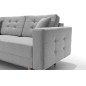 Canapé panoramique convertible - ASMA - en tissu de qualité 7 places, gris, méridienne à gauche et angle à droite (vu de face) Canapé panoramique convertible - ASMA - en tissu de qualité 7 places, gris, méridienne à gauche et angle à droite (vu de face)