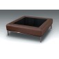 Table basse en simili cuir italien PALOMA, chocolat Table basse en simili cuir italien PALOMA, chocolat