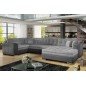 - Canapé panoramique convertible - DAMIEN VELOURS - en velours gris clair gris foncé de qualité, 7 places, gris, méridienne à dr - Canapé panoramique convertible - DAMIEN VELOURS - en velours gris clair gris foncé de qualité, 7 places, gris, méridienne à dr