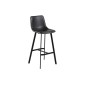 Tabouret ORELIA en simili cuir noir Tabouret ORELIA en simili cuir noir
