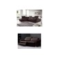 Solde de paiement commande: Canapé d'angle relax, 100% tout cuir épais luxe italien relax électrique, 5/6 places kaster, chocola