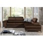 Canapé d'angle convertible - ERWAN - en velours luxe 5 places, chocolat, angle droit (vu de face) Canapé d'angle convertible - ERWAN - en velours luxe 5 places, chocolat, angle droit (vu de face)