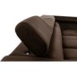 Canapé d'angle convertible - ERWAN - en velours luxe 5 places, chocolat, angle gauche (vu de face) Canapé d'angle convertible - ERWAN - en velours luxe 5 places, chocolat, angle gauche (vu de face)