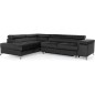 Canapé d'angle convertible - ERWAN - en velours luxe 5 places, anthracite, angle gauche (vu de face) Canapé d'angle convertible - ERWAN - en velours luxe 5 places, anthracite, angle gauche (vu de face)