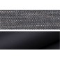 Canapé d'angle convertible - ERMAN - en tissu et simili 5 places, gris et noir, angle droit (vu de face) Canapé d'angle convertible - ERMAN - en tissu et simili 5 places, gris et noir, angle droit (vu de face)