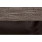 Canapé d'angle convertible - ERMAN - en tissu et simili 5 places, marron et chocolat, angle gauche (vu de face)