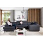 Canapé panoramique convertible - ESTEVE - en tissu prestige luxe gris, 7 places, partie sans accoudoir à gauche (vu de face) Canapé panoramique convertible - ESTEVE - en tissu prestige luxe gris, 7 places, partie sans accoudoir à gauche (vu de face)