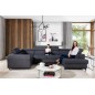 Canapé panoramique convertible, ESTEVE, en tissu prestige luxe gris, 7 places, partie sans accoudoir à droite (vu de face) Canapé panoramique convertible, ESTEVE, en tissu prestige luxe gris, 7 places, partie sans accoudoir à droite (vu de face)
