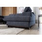 Canapé panoramique convertible, ESTEVE, en tissu prestige luxe gris, 7 places, partie sans accoudoir à droite (vu de face) Canapé panoramique convertible, ESTEVE, en tissu prestige luxe gris, 7 places, partie sans accoudoir à droite (vu de face)