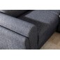Canapé panoramique convertible, ESTEVE, en tissu prestige luxe gris, 7 places, partie sans accoudoir à droite (vu de face) Canapé panoramique convertible, ESTEVE, en tissu prestige luxe gris, 7 places, partie sans accoudoir à droite (vu de face)
