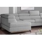 Canapé panoramique convertible - ESTEBAN - en tissu prestige luxe gris - 7 places, partie sans accoudoir à gauche (vu de face) Canapé panoramique convertible - ESTEBAN - en tissu prestige luxe gris - 7 places, partie sans accoudoir à gauche (vu de face)