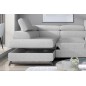 Canapé panoramique convertible - ESTEBAN - en tissu prestige luxe gris - 7 places, partie sans accoudoir à gauche (vu de face) Canapé panoramique convertible - ESTEBAN - en tissu prestige luxe gris - 7 places, partie sans accoudoir à gauche (vu de face)