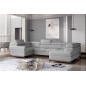 Canapé panoramique convertible - ESTEBAN - en tissu prestige luxe gris, 7 places, partie sans accoudoir à droite (vu de face) Canapé panoramique convertible - ESTEBAN - en tissu prestige luxe gris, 7 places, partie sans accoudoir à droite (vu de face)
