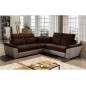 Canapé d'angle - convertible - FELIPE VELOURS - en tissu luxe chocolat et beige, 5/6 places, angle gauche Canapé d'angle - convertible - FELIPE VELOURS - en tissu luxe chocolat et beige, 5/6 places, angle gauche