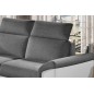 Canapé d'angle - convertible - FELIPE - en tissu gris et simili cuir blanc, 5/6 places, angle gauche Canapé d'angle - convertible - FELIPE - en tissu gris et simili cuir blanc, 5/6 places, angle gauche