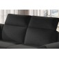 Canapé d'angle - convertible - FELIPE - en tissu noir et simili cuir noir, 5/6 places, angle gauche Canapé d'angle - convertible - FELIPE - en tissu noir et simili cuir noir, 5/6 places, angle gauche