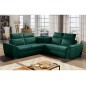 Canapé d'angle - convertible - FELIPE VELOURS - en tissu luxe vert, 5/6 places, angle gauche Canapé d'angle - convertible - FELIPE VELOURS - en tissu luxe vert, 5/6 places, angle gauche