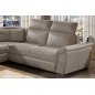 Canapé d'angle - convertible - FELIPE VELOURS - en tissu luxe beige, 5/6 places, angle gauche