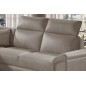 Canapé d'angle - convertible - FELIPE VELOURS - en tissu luxe beige, 5/6 places, angle gauche