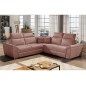 Canapé d'angle - convertible - FELIPE VELOURS - en tissu luxe rose pale, 5/6 places, angle gauche Canapé d'angle - convertible - FELIPE VELOURS - en tissu luxe rose pale, 5/6 places, angle gauche