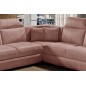 Canapé d'angle - convertible - FELIPE VELOURS - en tissu luxe rose pale, 5/6 places, angle gauche Canapé d'angle - convertible - FELIPE VELOURS - en tissu luxe rose pale, 5/6 places, angle gauche