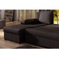 Canapé d'angle convertible - GILO - en tissu luxe 3/4 places, chocolat, angle gauche (vu de face) Canapé d'angle convertible - GILO - en tissu luxe 3/4 places, chocolat, angle gauche (vu de face)