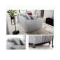 Canapé d'angle convertible - KARL - en tissu luxe 5 places, gris, angle droit (vu de face) Canapé d'angle convertible - KARL - en tissu luxe 5 places, gris, angle droit (vu de face)