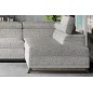 Canapé d'angle convertible - KARL - en tissu luxe 5 places, gris, angle droit (vu de face) Canapé d'angle convertible - KARL - en tissu luxe 5 places, gris, angle droit (vu de face)