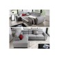 Canapé d'angle convertible - KARL - en tissu luxe - 5 places, gris, angle gauche (vu de face) Canapé d'angle convertible - KARL - en tissu luxe - 5 places, gris, angle gauche (vu de face)