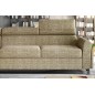 Canapé d'angle convertible - KARL - en tissu luxe 5 places, beige, angle gauche (vu de face) Canapé d'angle convertible - KARL - en tissu luxe 5 places, beige, angle gauche (vu de face)