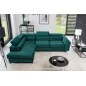 Canapé d'angle convertible - KARL VELOURS - en tissu prestige - 5 places, vert, angle gauche (vu de face) Canapé d'angle convertible - KARL VELOURS - en tissu prestige - 5 places, vert, angle gauche (vu de face)