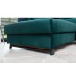 Canapé d'angle convertible - KARL VELOURS - en tissu prestige - 5 places, vert, angle gauche (vu de face) Canapé d'angle convertible - KARL VELOURS - en tissu prestige - 5 places, vert, angle gauche (vu de face)