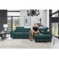 Canapé d'angle convertible - KARL VELOURS - en tissu prestige, 5 places, vert, angle droit (vu de face) Canapé d'angle convertible - KARL VELOURS - en tissu prestige, 5 places, vert, angle droit (vu de face)