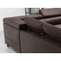 Canapé d'angle convertible - KARL VELOURS - en tissu prestige - 5 places, chocolat, angle gauche (vu de face) Canapé d'angle convertible - KARL VELOURS - en tissu prestige - 5 places, chocolat, angle gauche (vu de face)
