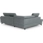 Canapé d'angle convertible - KARL VELOURS - en tissu prestige, 5 places, gris, angle droit (vu de face) Canapé d'angle convertible - KARL VELOURS - en tissu prestige, 5 places, gris, angle droit (vu de face)
