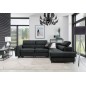 Canapé d'angle convertible - KARL VELOURS - en tissu prestige, 5 places, gris anthracite, angle droit (vu de face) Canapé d'angle convertible - KARL VELOURS - en tissu prestige, 5 places, gris anthracite, angle droit (vu de face)