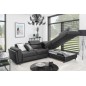 Canapé d'angle convertible - KARL VELOURS - en tissu prestige, 5 places, gris anthracite, angle droit (vu de face) Canapé d'angle convertible - KARL VELOURS - en tissu prestige, 5 places, gris anthracite, angle droit (vu de face)