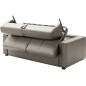 Canapé 3 places convertible en cuir italien de luxe CORAIL, GRIS CLAIR Canapé 3 places convertible en cuir italien de luxe CORAIL, GRIS CLAIR