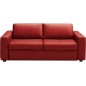 Canapé 3 places convertible en cuir italien de luxe CORAIL, Rouge foncé Canapé 3 places convertible en cuir italien de luxe CORAIL, Rouge foncé